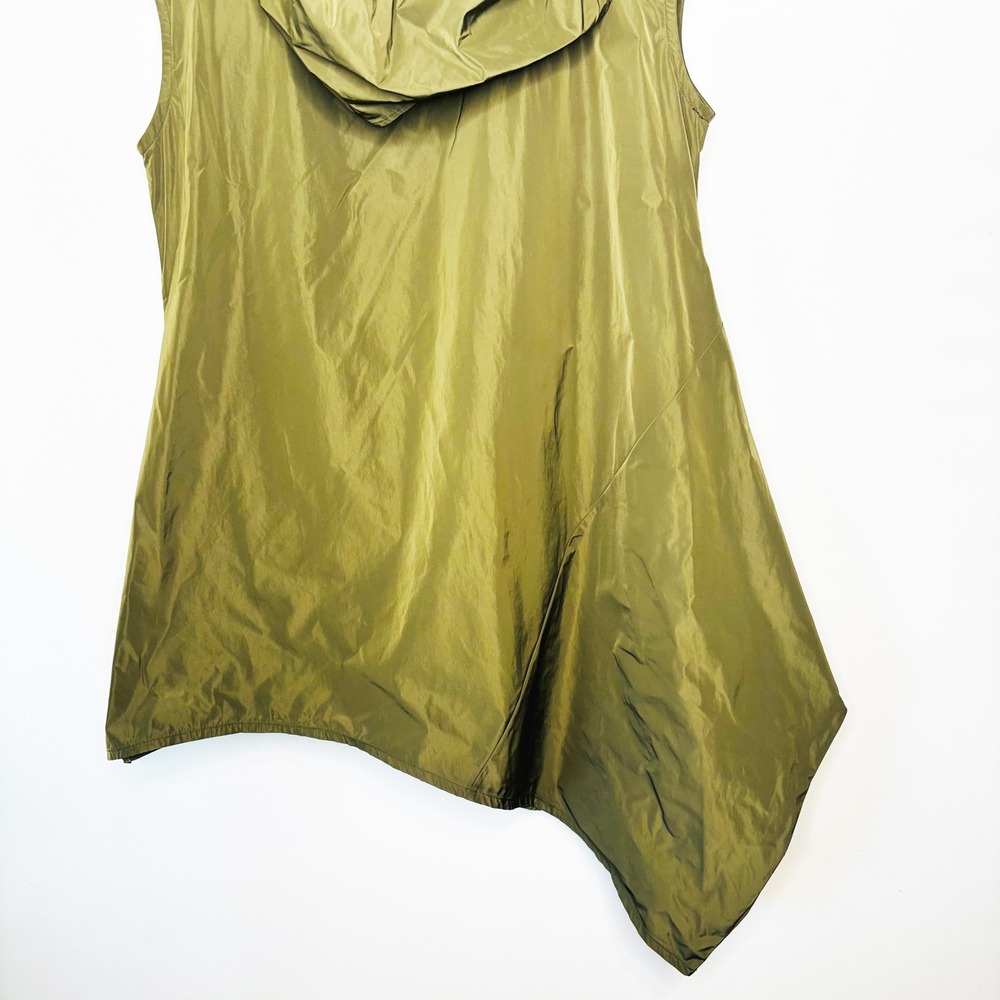 Bryn Walker Olive Green Noa Tunic Sleeveless Cowl Neck Asymmetrical Hem Size L - Picture 5 of 10